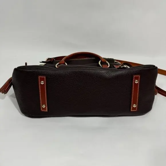 Dooney & Bourke Brown Pebble Grain Leather Stanwich Satchel New Handbag R2275BM - Picture 3 of 12